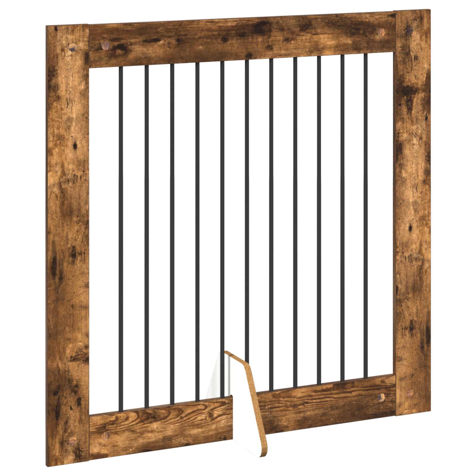 Klappbares Hundetor mit Ständern 4 stk. Räuchereiche 401 cm