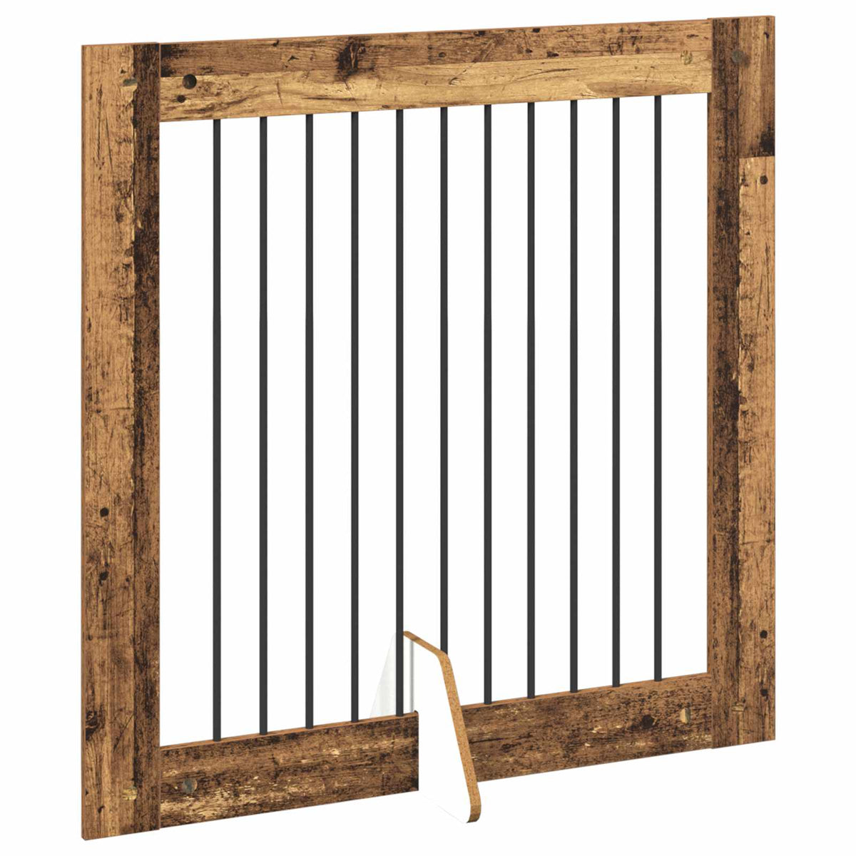 Klappbares Hundetor mit Ständern 4 stk. Altholz 401 cm