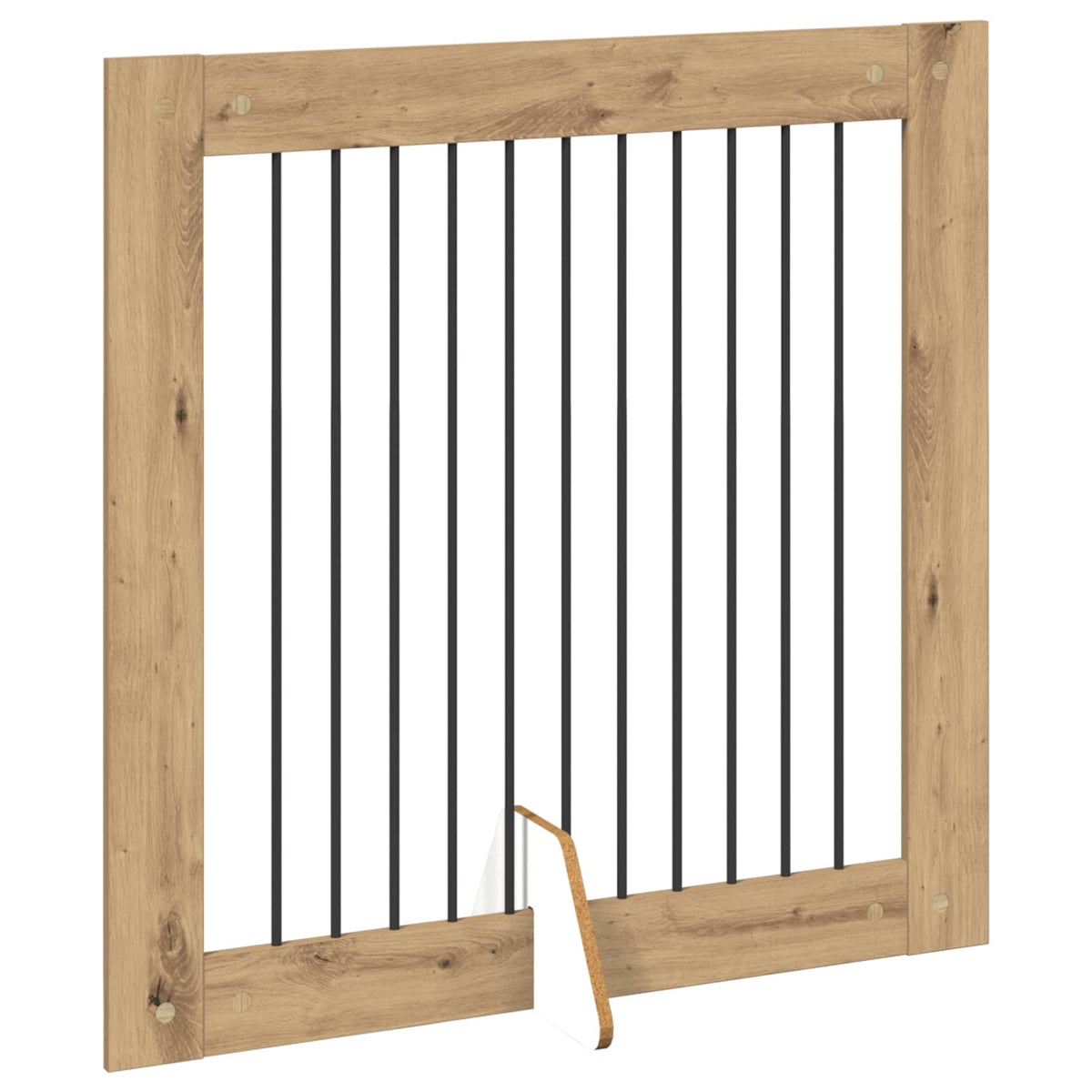 Klappbares Hundetor mit Ständern 4 stk. Artisan-Eiche 401 cm
