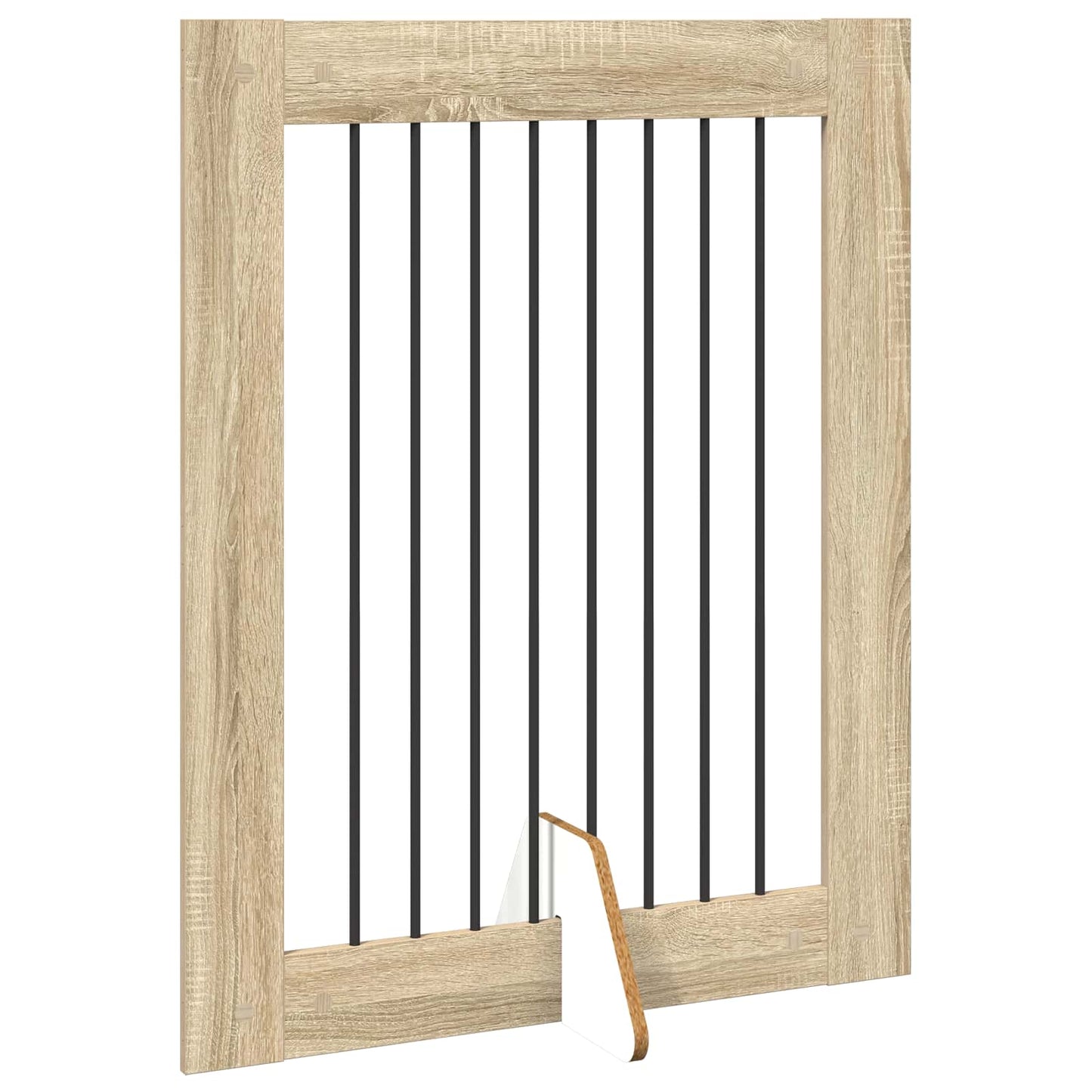 Klappbares Hundetor mit Ständern 2 stk. Sonoma-Eiche 160,5 cm