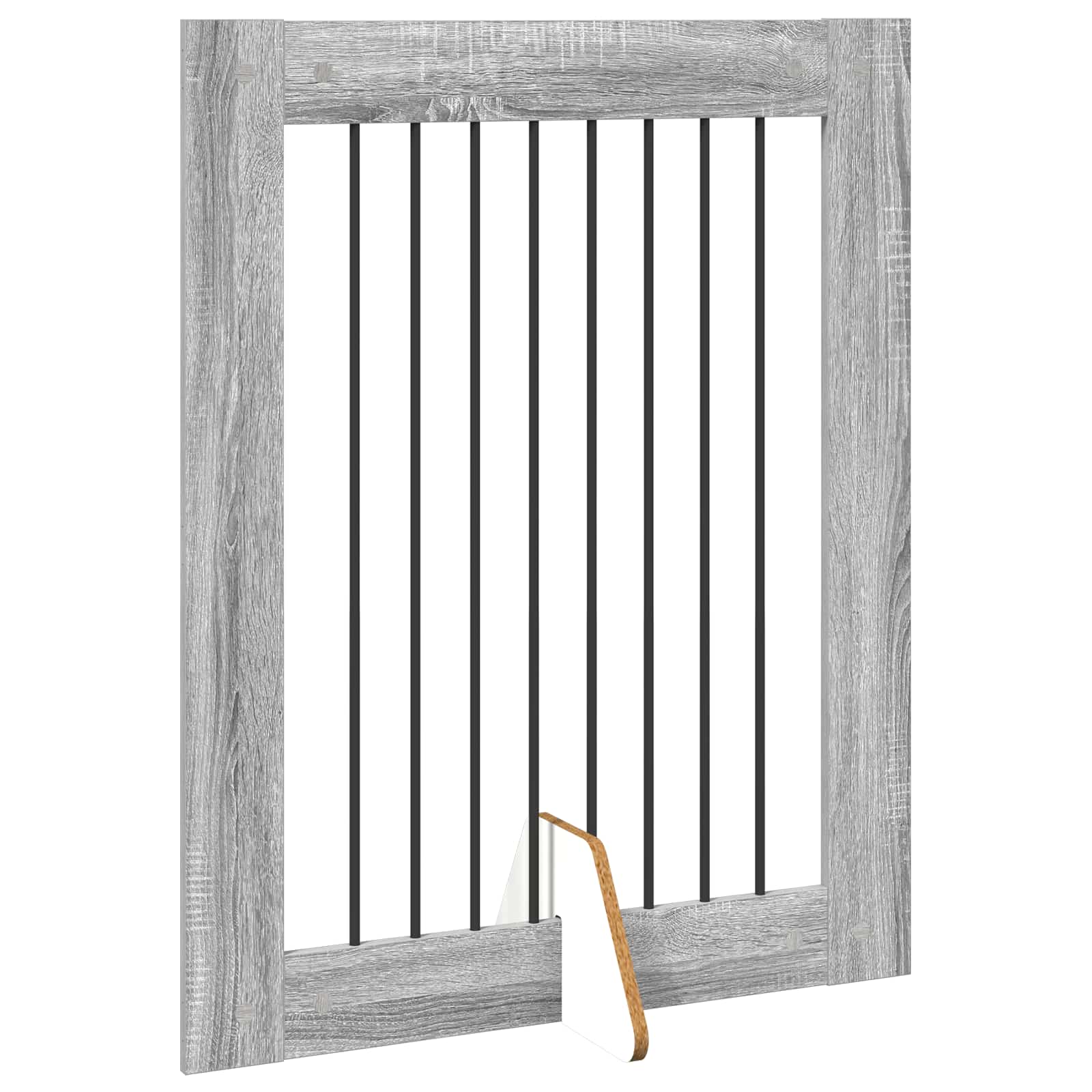 Klappbares Hundetor mit Ständern 2 stk. Sonoma-Grau 160,5 cm