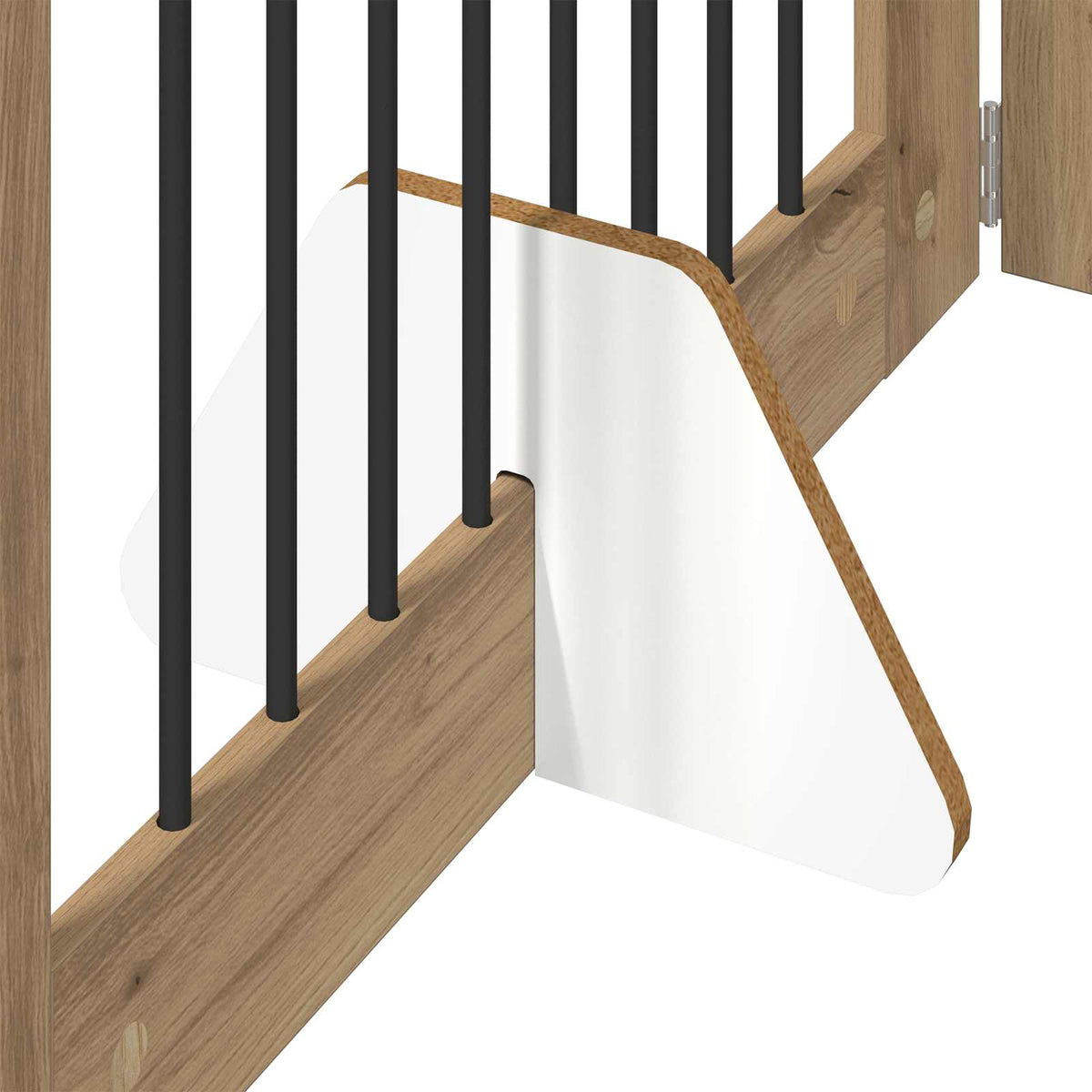 Klappbares Hundetor mit Ständern 2 stk. Artisan-Eiche 160,5 cm