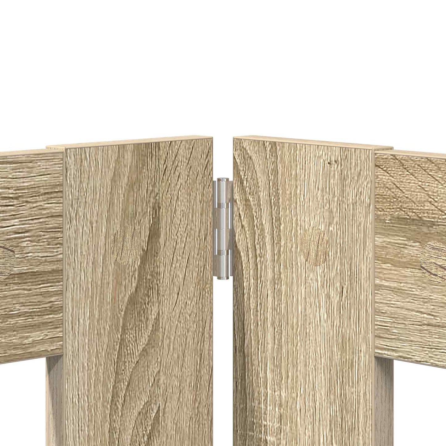 Klappbares Hundetor mit Ständern 4 stk. Sonoma-Eiche 321 cm