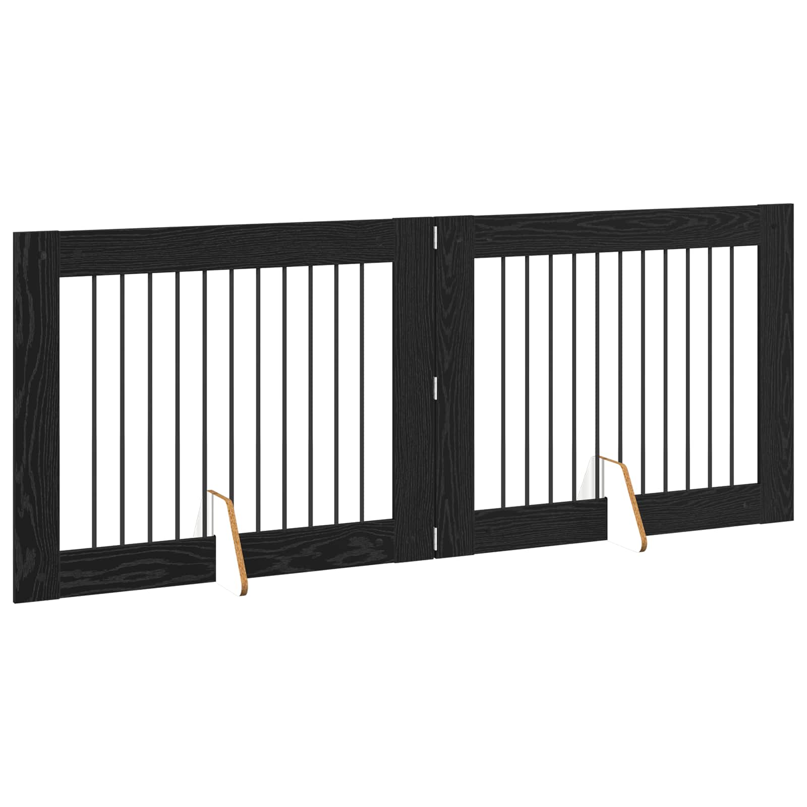Klappbares Hundetor mit Ständern 2 stk. Schwarz Eichen-Optik