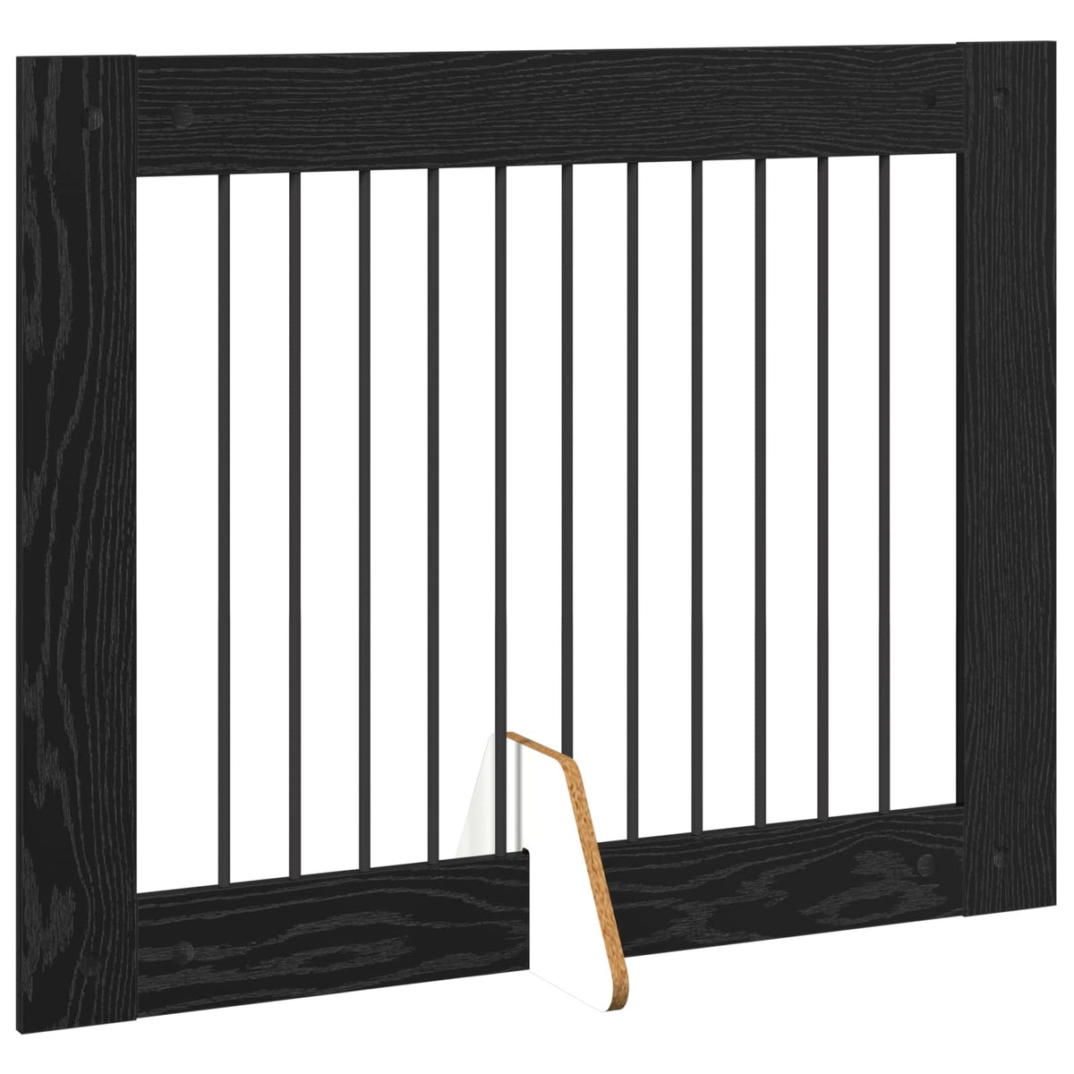 Klappbares Hundetor mit Ständern 2 stk. Schwarz Eichen-Optik