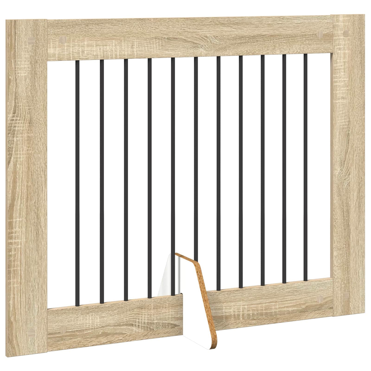 Klappbares Hundetor mit Ständern 2 stk. Sonoma-Eiche 200,5 cm
