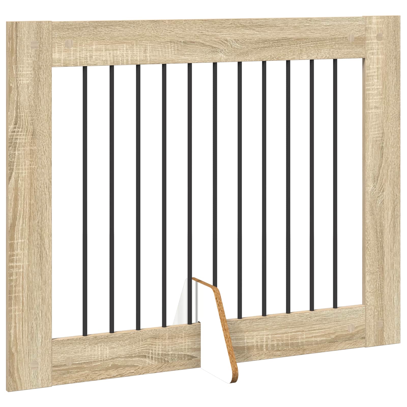Klappbares Hundetor mit Ständern 4 stk. Sonoma-Eiche 401 cm