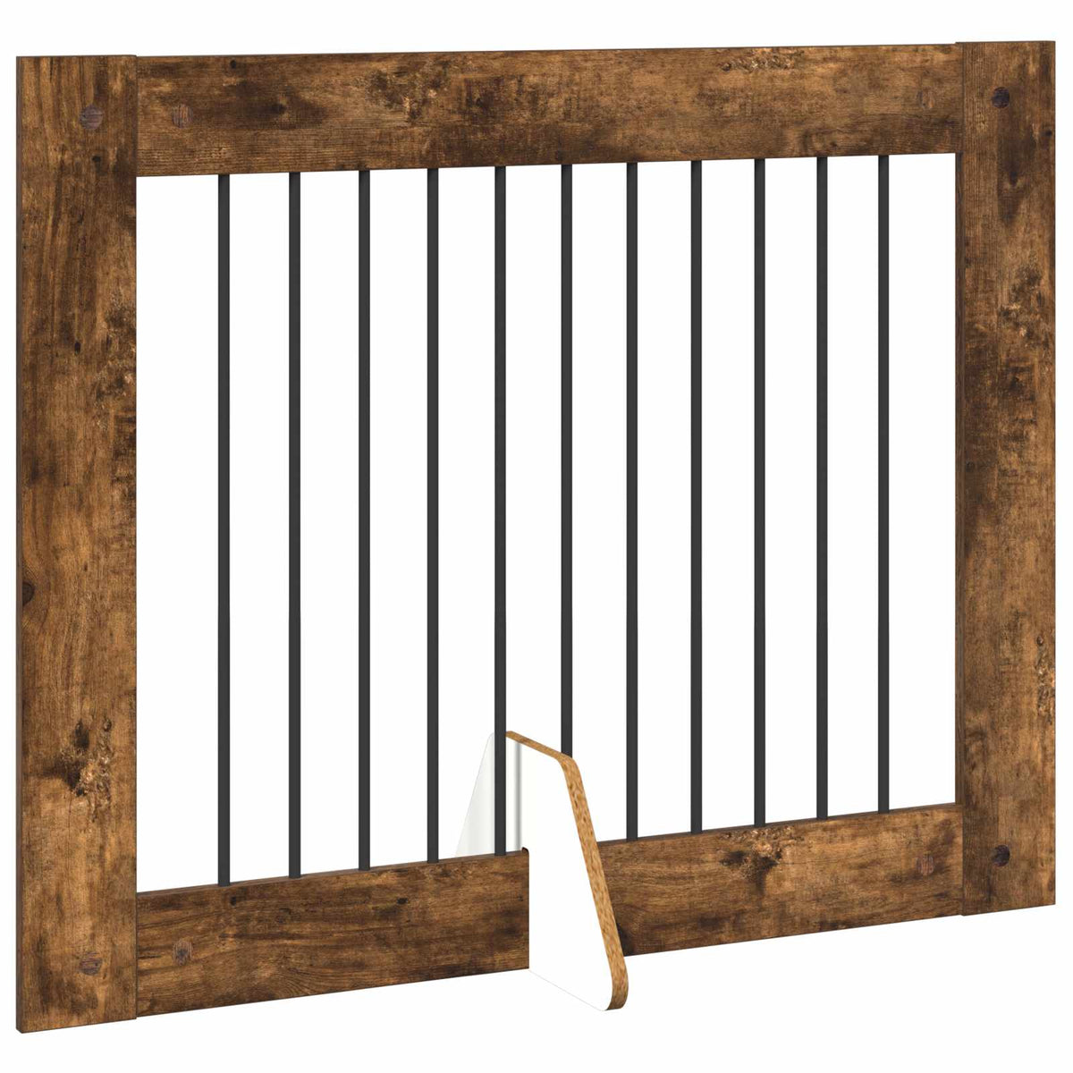 Klappbares Hundetor mit Ständern 4 stk. Räuchereiche 401 cm