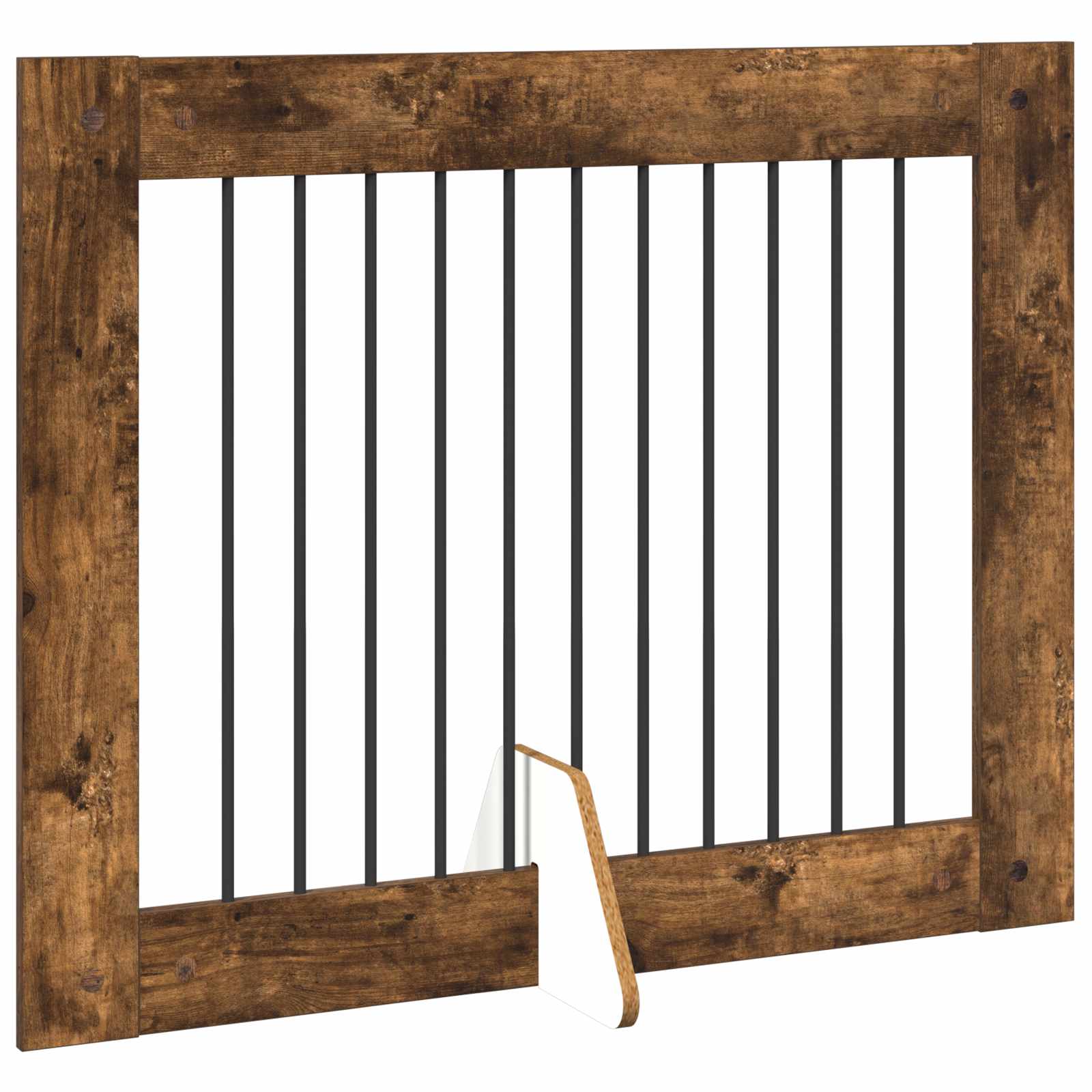 Klappbares Hundetor mit Ständern 4 stk. Räuchereiche 401 cm