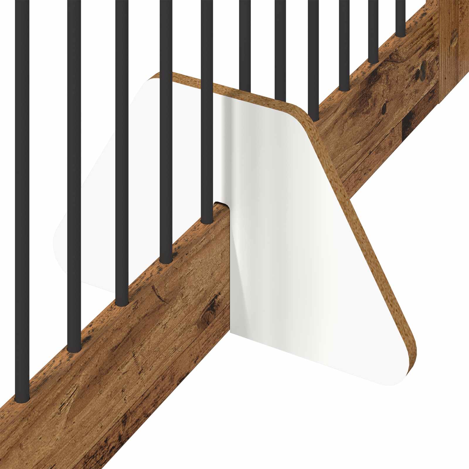 Klappbares Hundetor mit Ständern 4 stk. Altholz 401 cm