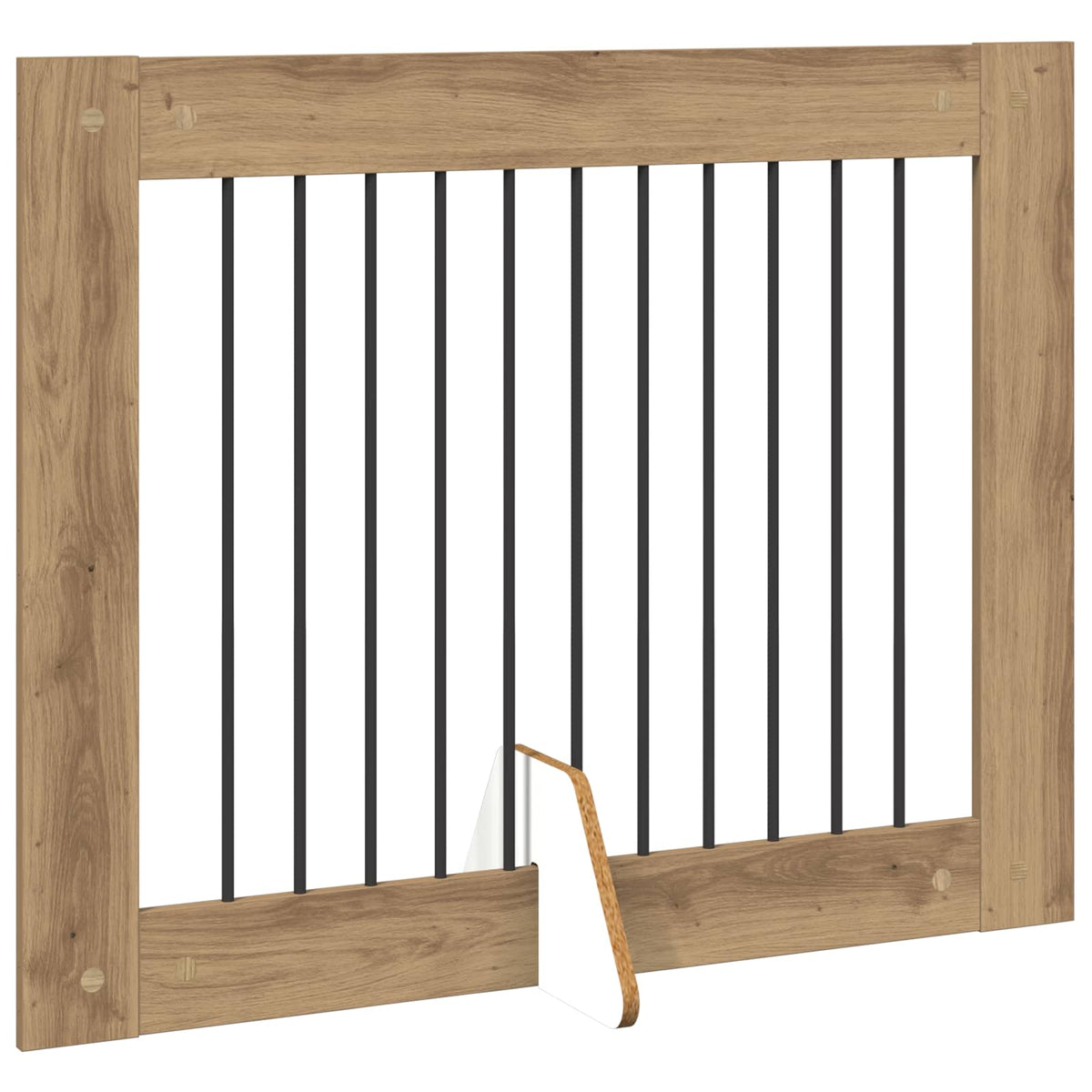 Klappbares Hundetor mit Ständern 4 stk. Artisan-Eiche 401 cm