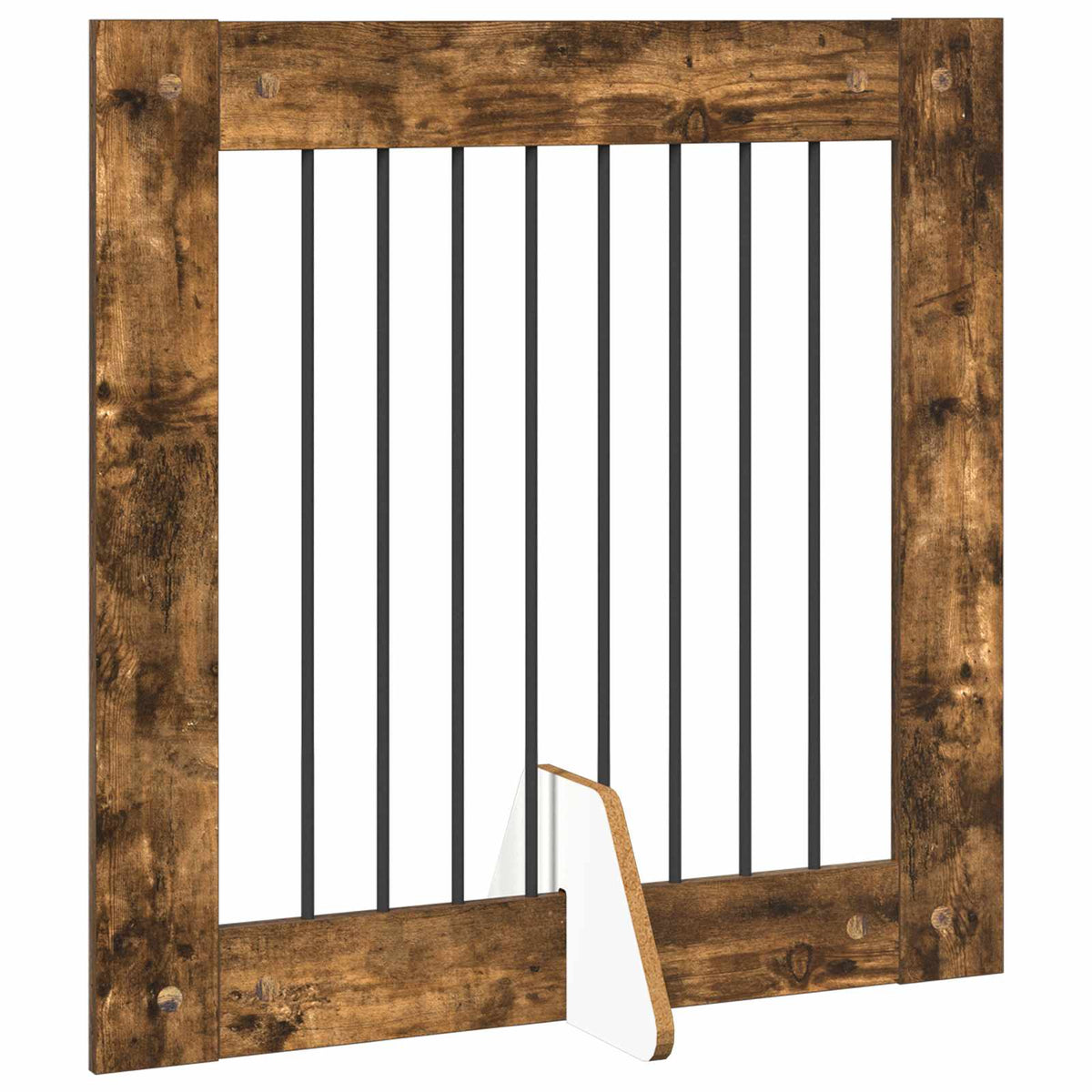 Klappbares Hundetor mit Ständern 2 stk. Räuchereiche 160,5 cm