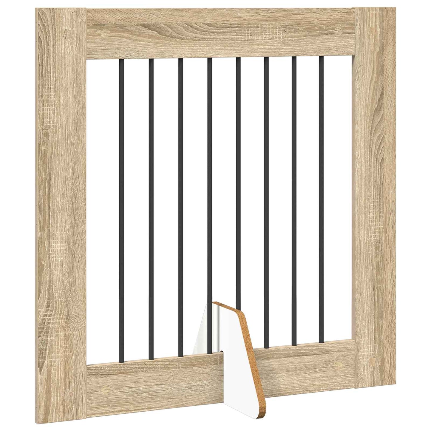 Klappbares Hundetor mit Ständern 4 stk. Sonoma-Eiche 321 cm
