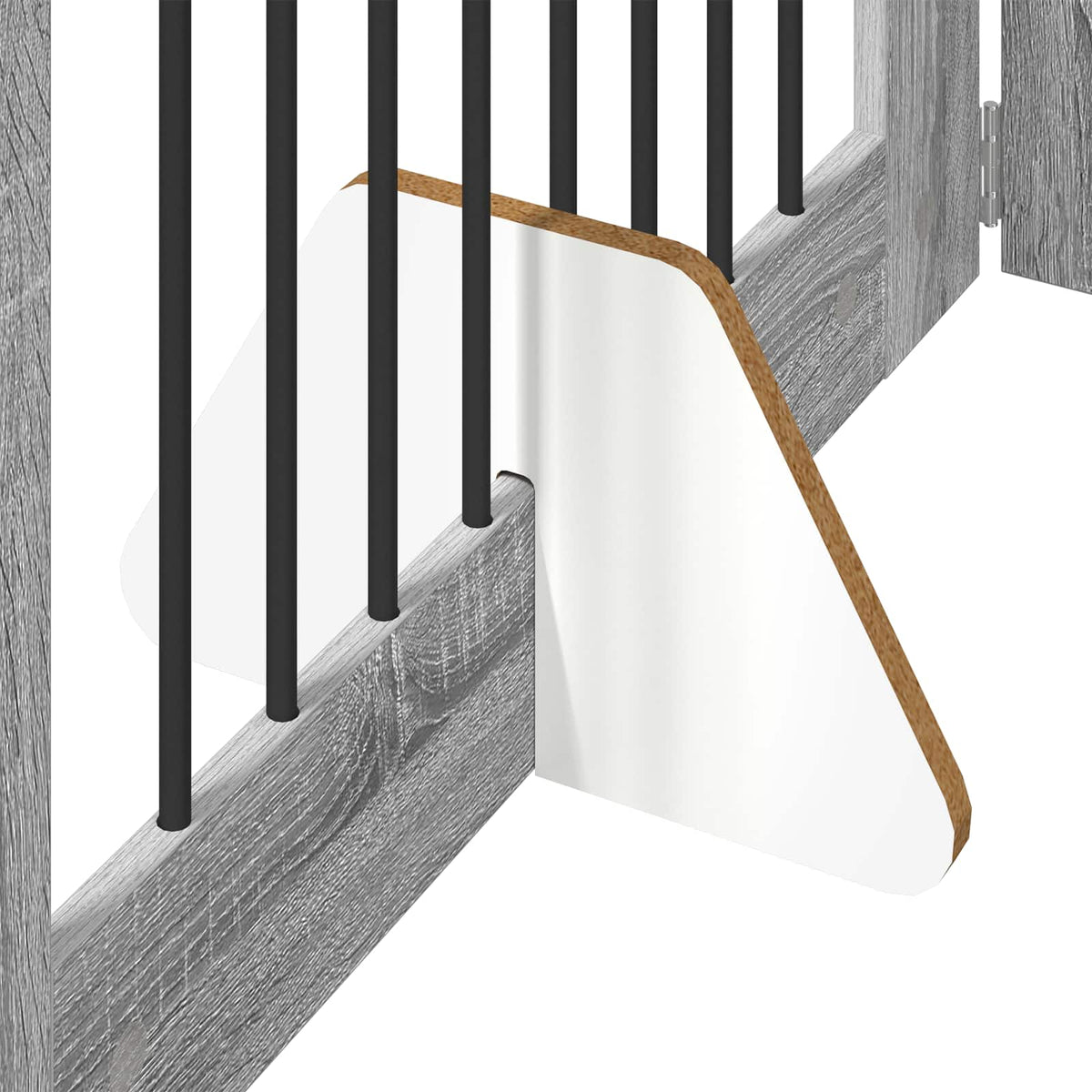 Klappbares Hundetor mit Ständern 4 stk. Sonoma-Grau 321 cm