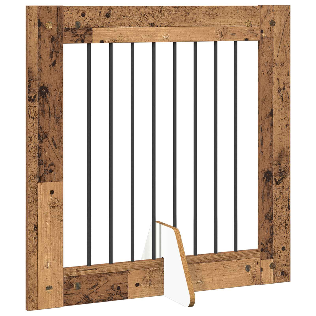 Klappbares Hundetor mit Ständern 4 stk. Altholz 321 cm