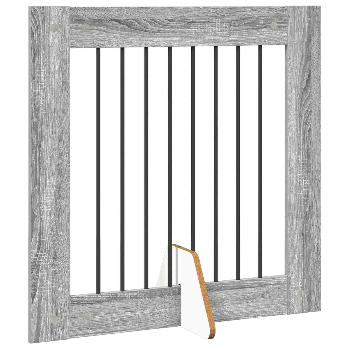 Klappbares Hundetor mit Ständern 6 stk. Sonoma-Grau 482 cm
