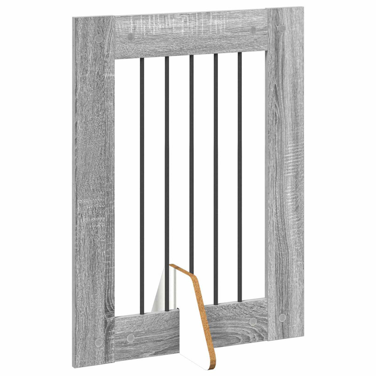 Klappbares Hundetor mit Ständern 2 stk. Sonoma-Grau 120,5 cm