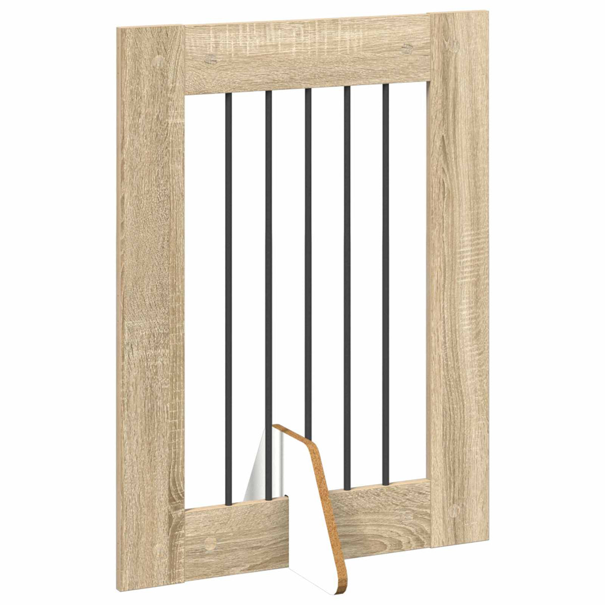 Klappbares Hundetor mit Ständern 4 stk. Sonoma-Eiche 241 cm