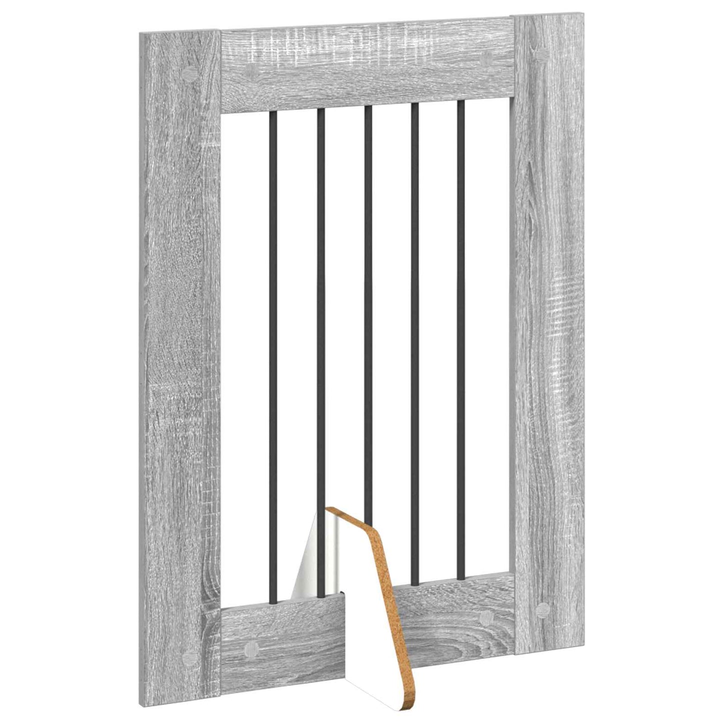 Klappbares Hundetor mit Ständern 4 stk. Sonoma-Grau 241 cm