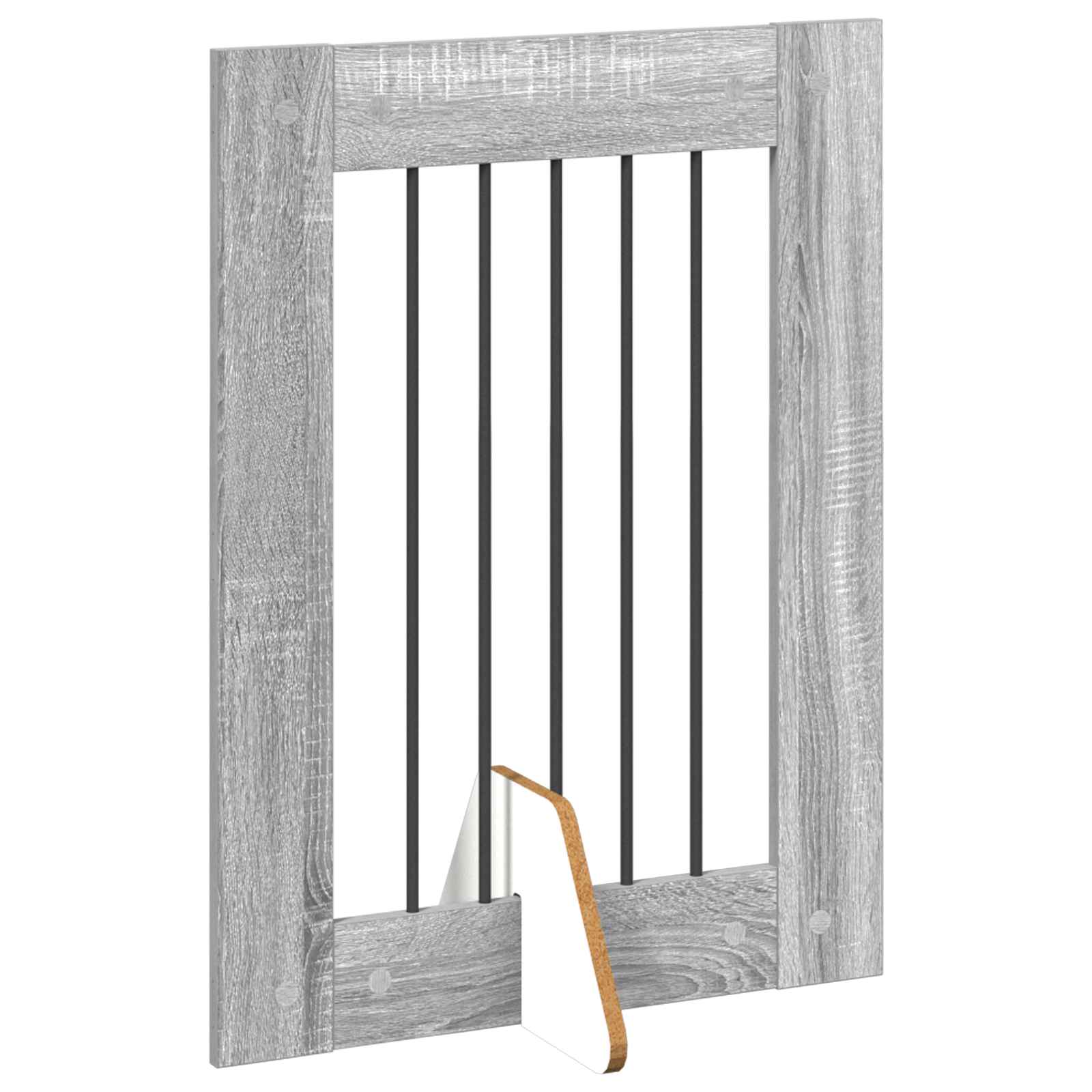 Klappbares Hundetor mit Ständern 4 stk. Sonoma-Grau 241 cm