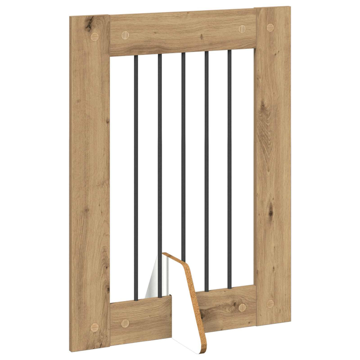 Klappbares Hundetor mit Ständern 4 stk. Artisan-Eiche 241 cm