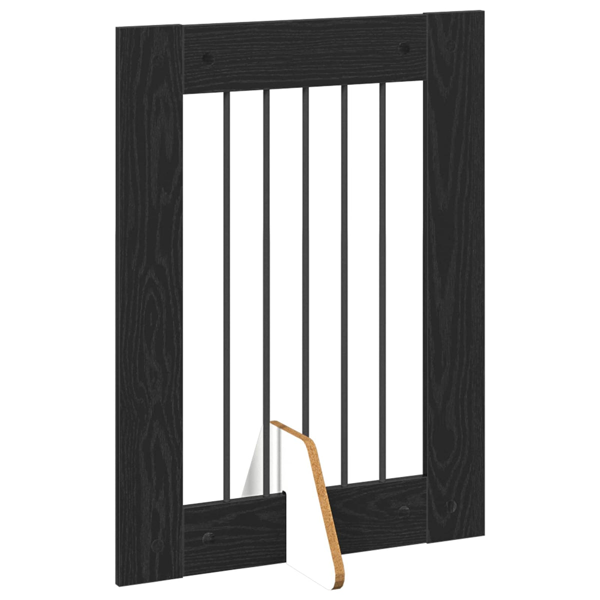 Klappbares Hundetor mit Ständern 6 stk. Schwarz Eichen-Optik