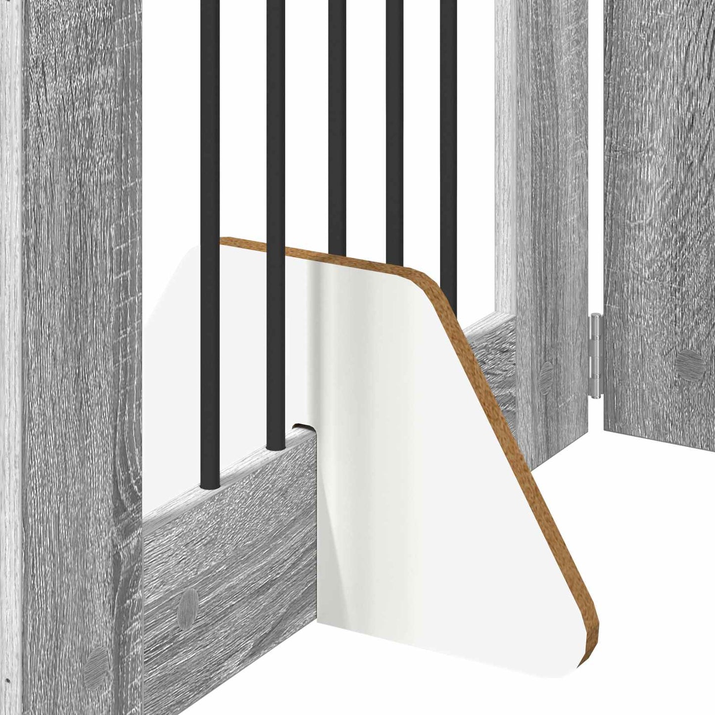 Klappbares Hundetor mit Ständern 6 stk. Sonoma-Grau 362 cm