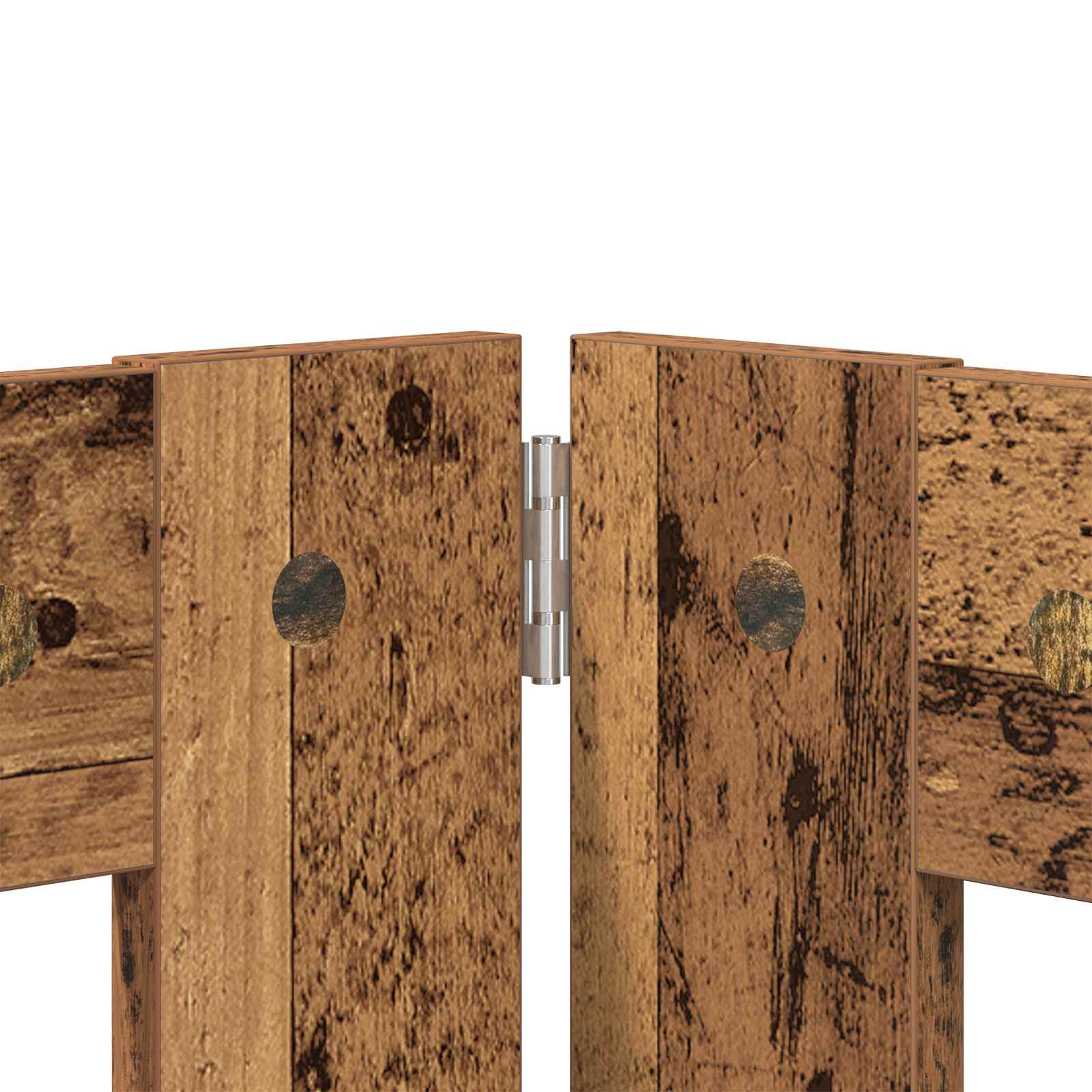 Klappbares Hundetor mit Ständern 6 stk. Altholz 362 cm