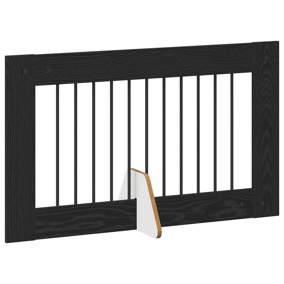 Klappbares Hundetor mit Ständern 4 stk. Schwarz Eichen-Optik