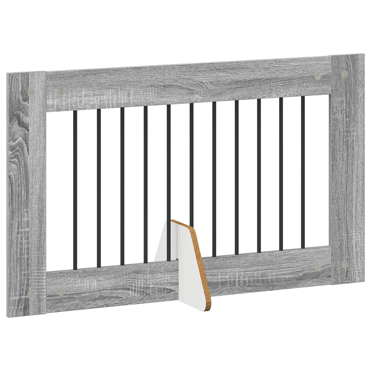 Klappbares Hundetor mit Ständern 4 stk. Sonoma-Grau 401 cm