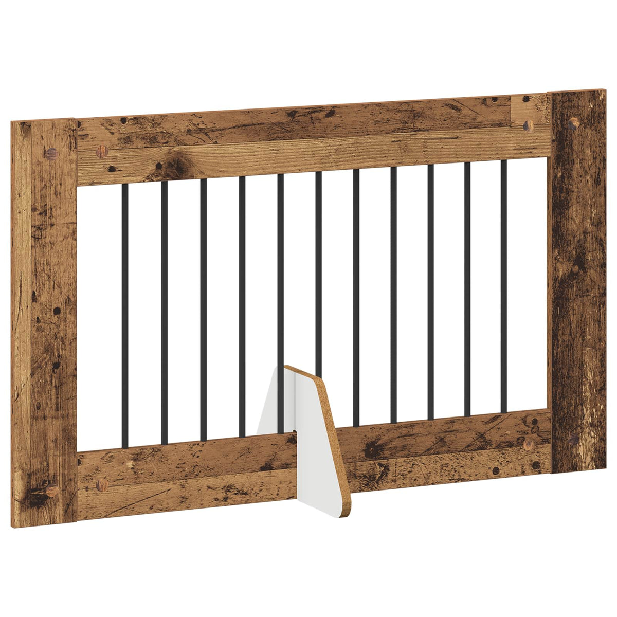 Klappbares Hundetor mit Ständern 4 stk. Altholz 401 cm