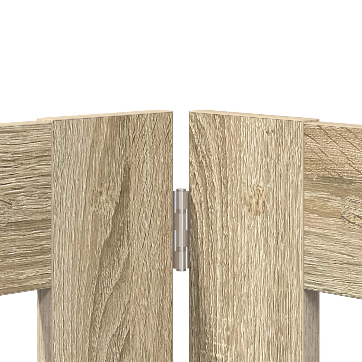 Klappbares Hundetor mit Ständern 6 stk. Sonoma-Eiche 602 cm