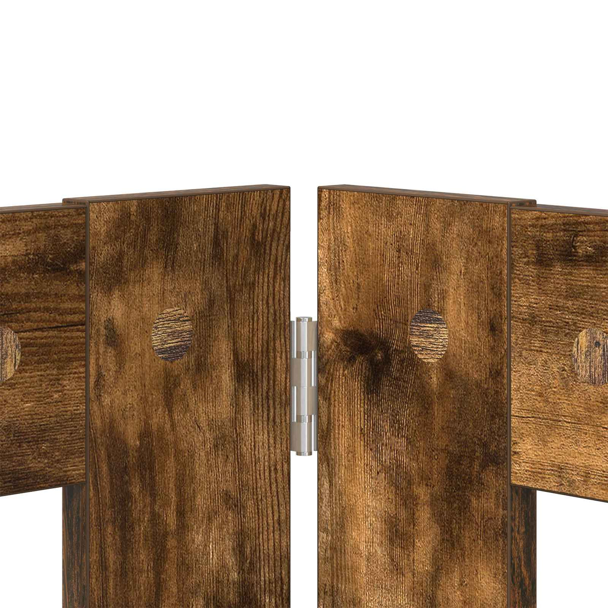 Klappbares Hundetor mit Ständern 6 stk. Räuchereiche 602 cm