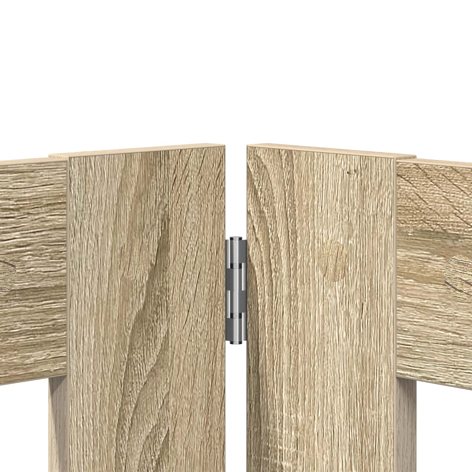 Klappbares Hundetor mit Ständern 2 stk. Sonoma-Eiche 160,5 cm