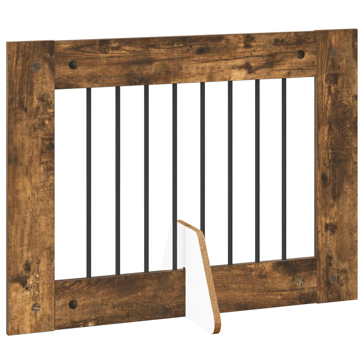 Klappbares Hundetor mit Ständern 2 stk. Räuchereiche 160,5 cm