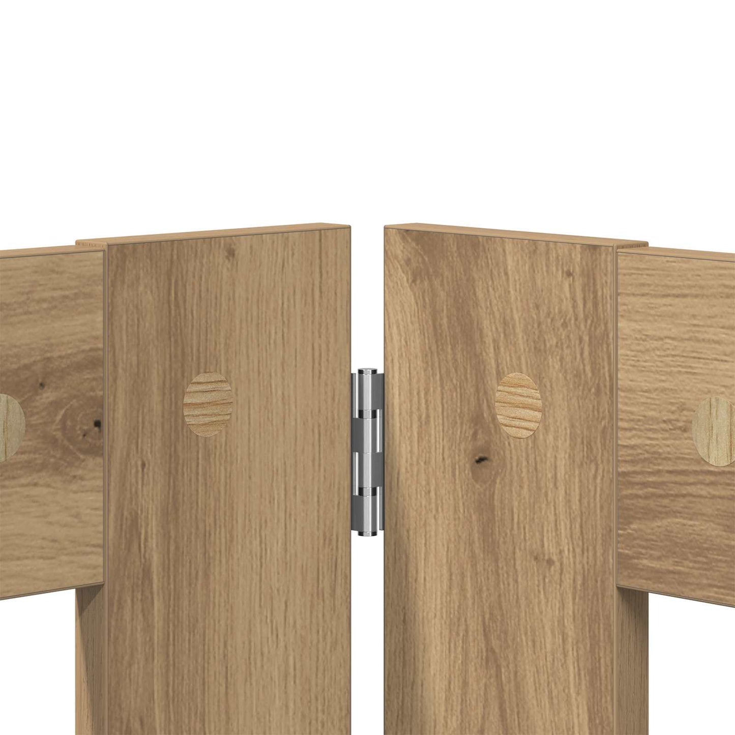 Klappbares Hundetor mit Ständern 2 stk. Artisan-Eiche 160,5 cm