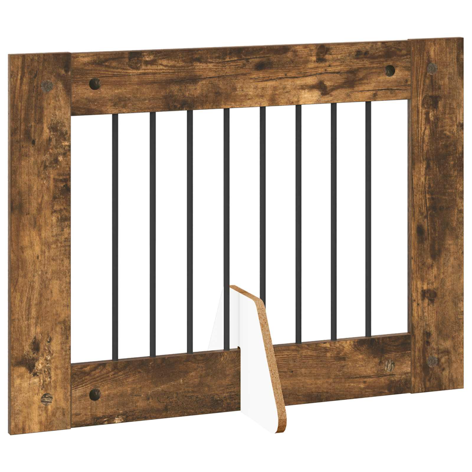 Klappbares Hundetor mit Ständern 4 stk. Räuchereiche 321 cm