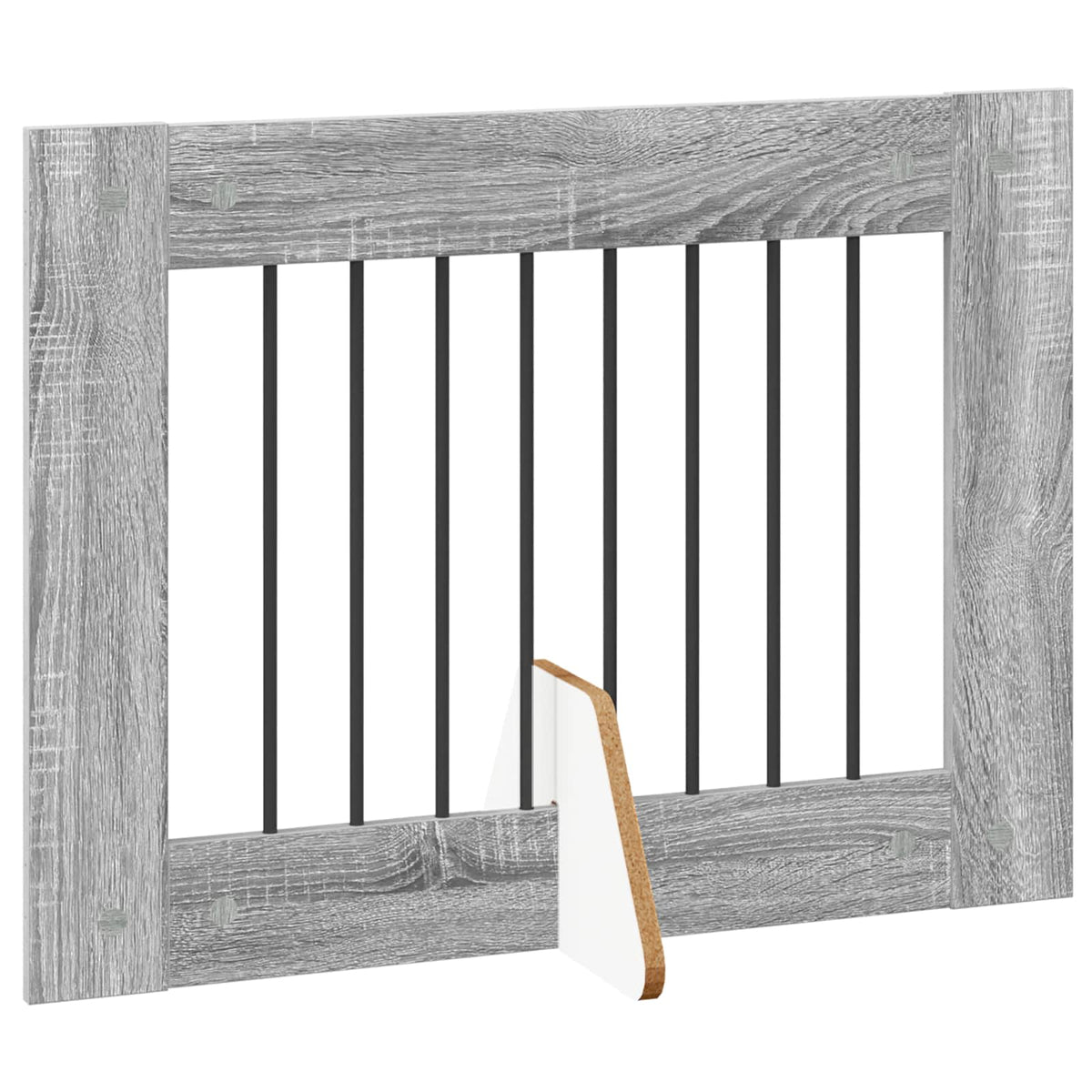 Klappbares Hundetor mit Ständern 4 stk. Sonoma-Grau 321 cm