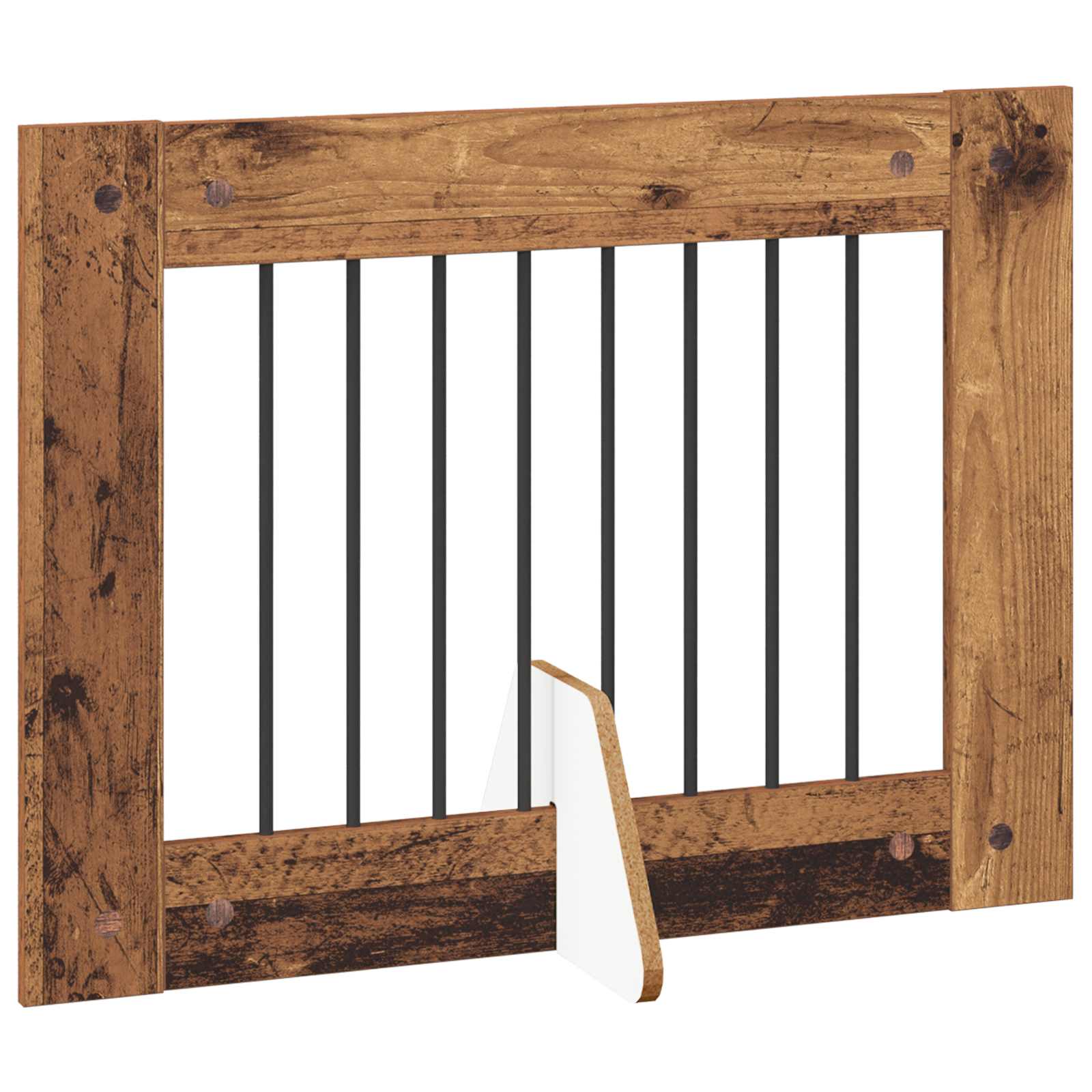Klappbares Hundetor mit Ständern 4 stk. Altholz 321 cm
