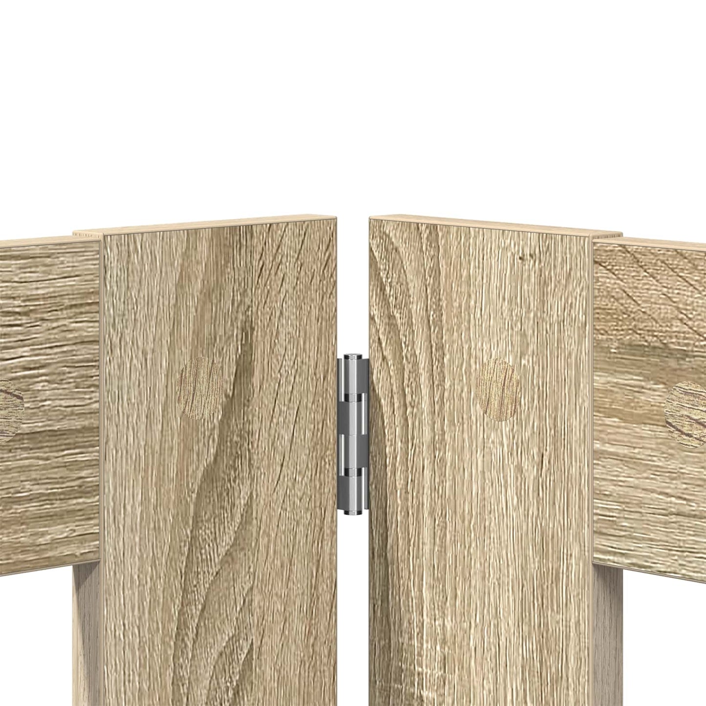 Klappbares Hundetor mit Ständern 6 stk. Sonoma-Eiche 482 cm