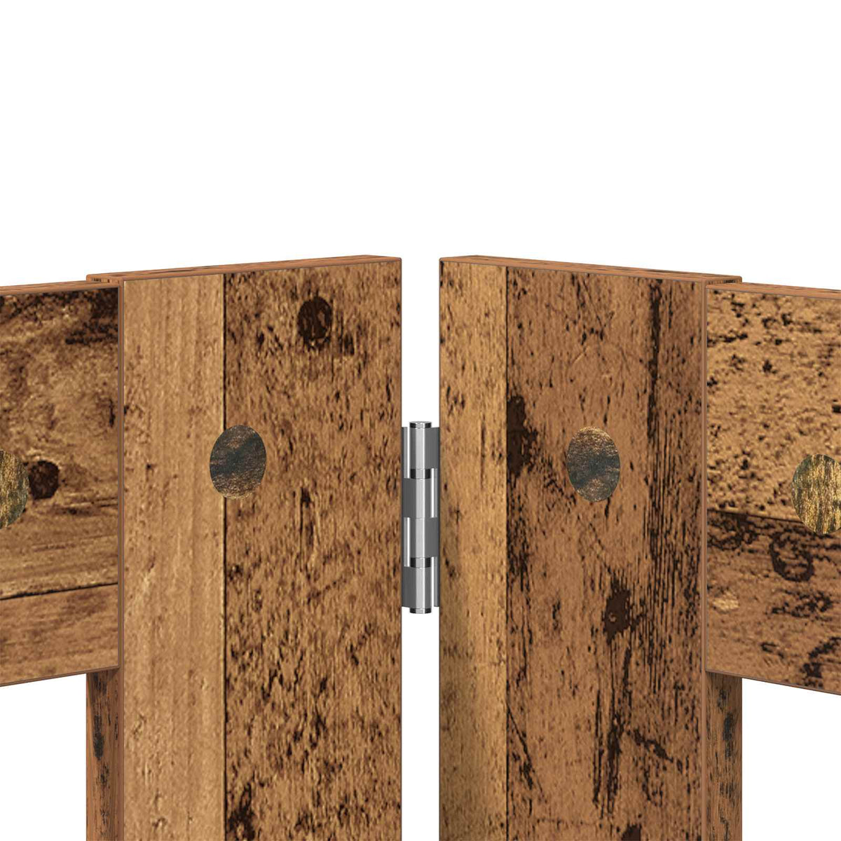 Klappbares Hundetor mit Ständern 6 stk. Altholz 482 cm