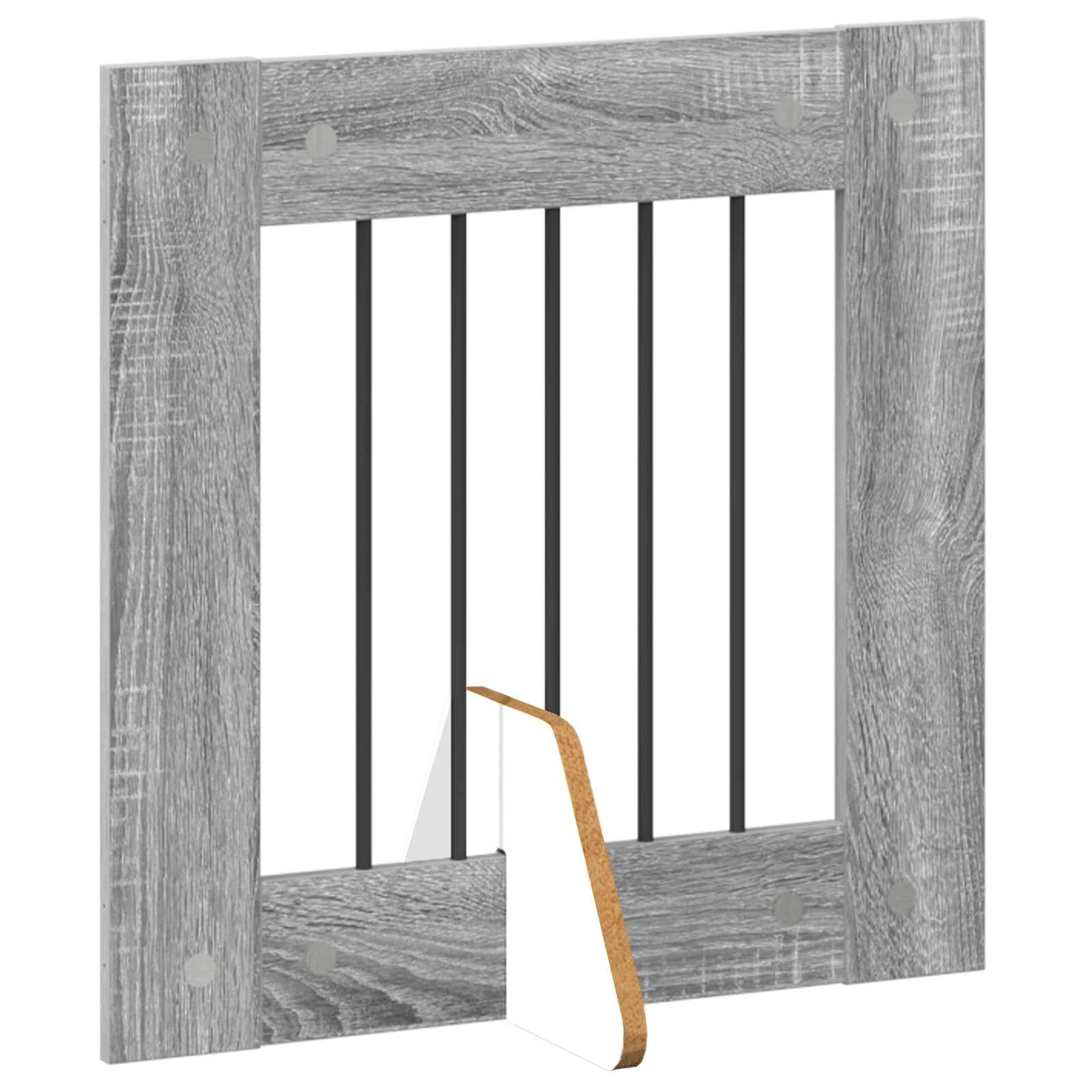 Klappbares Hundetor mit Ständern 2 stk. Sonoma-Grau 120,5 cm