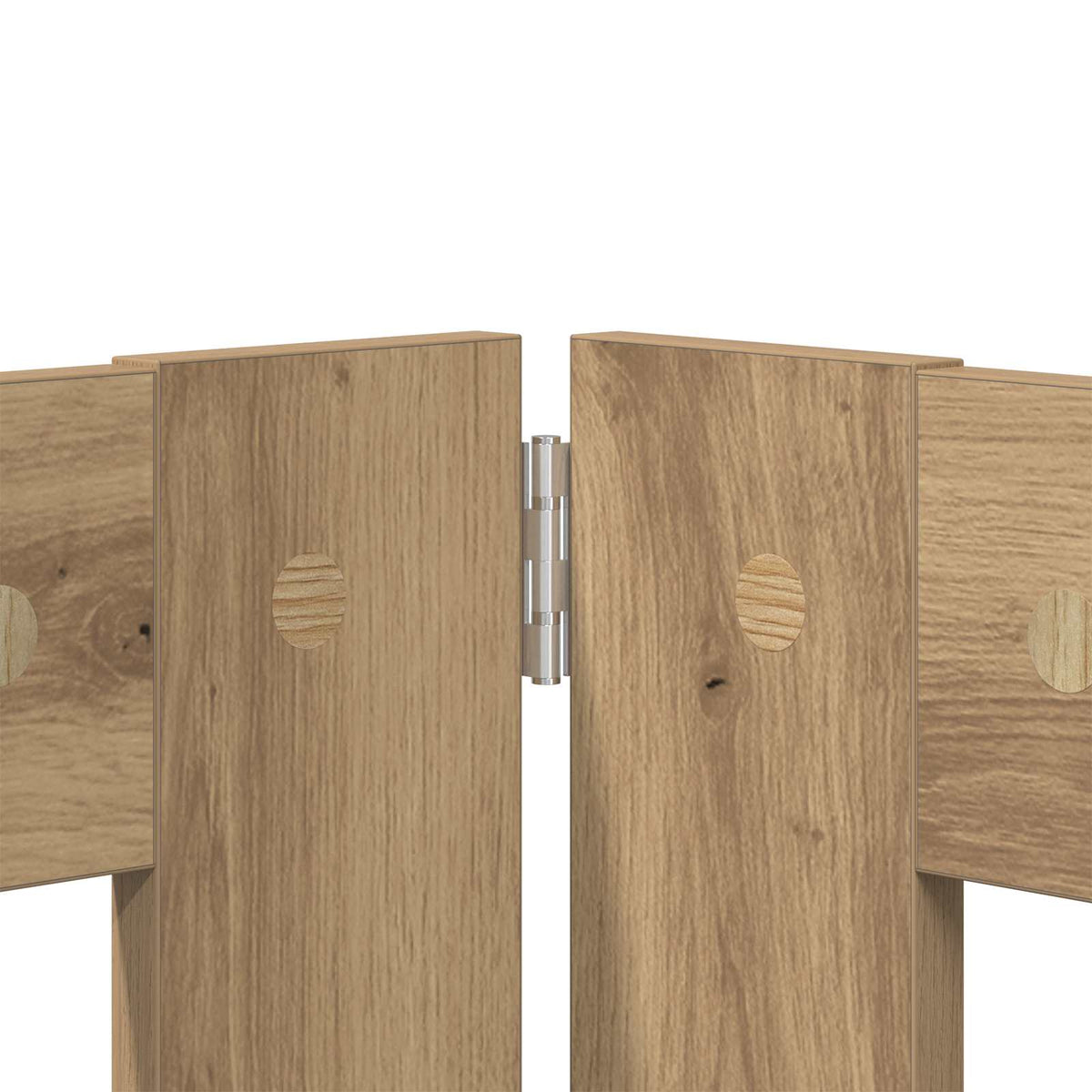 Klappbares Hundetor mit Ständern 2 stk. Artisan-Eiche 120,5 cm