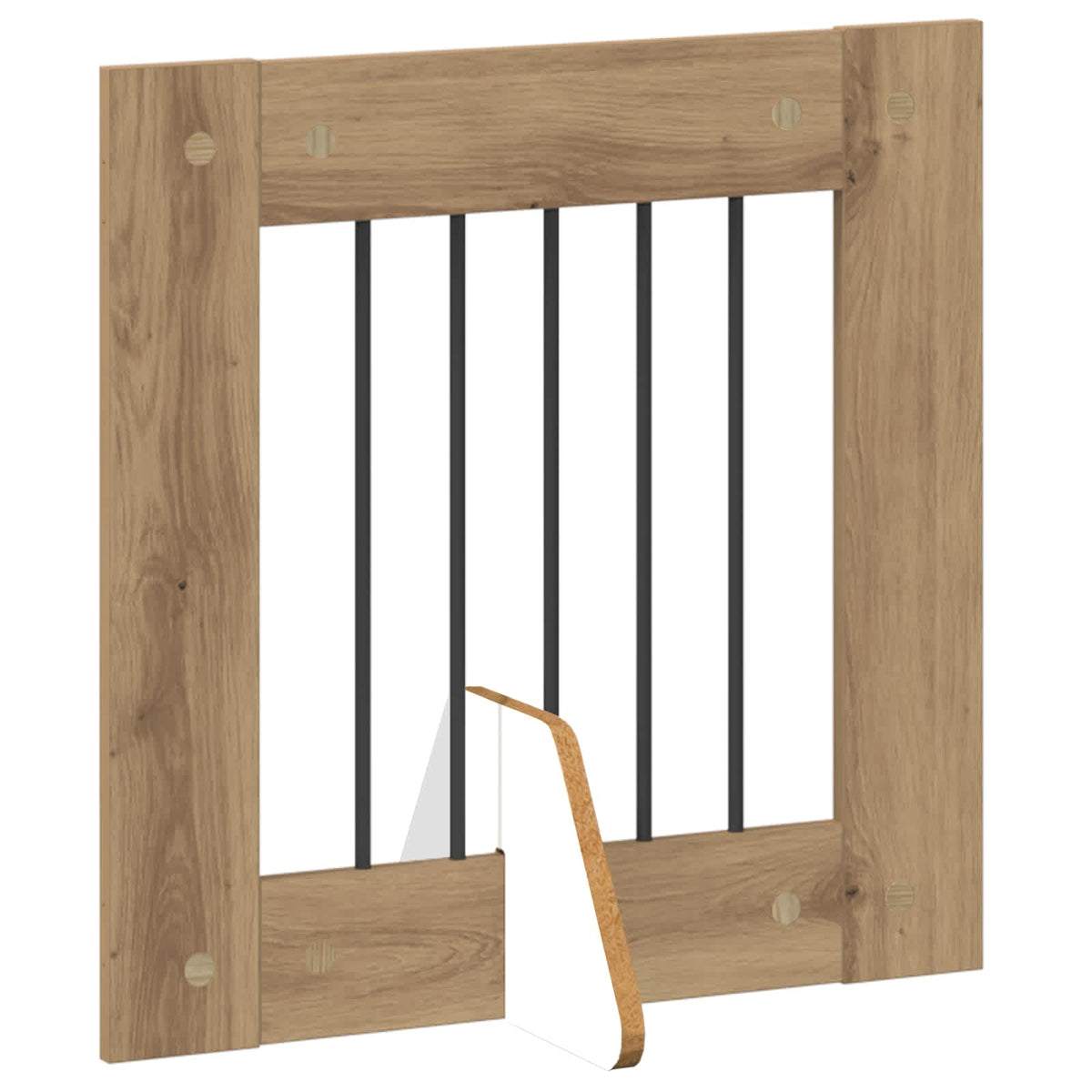 Klappbares Hundetor mit Ständern 2 stk. Artisan-Eiche 120,5 cm