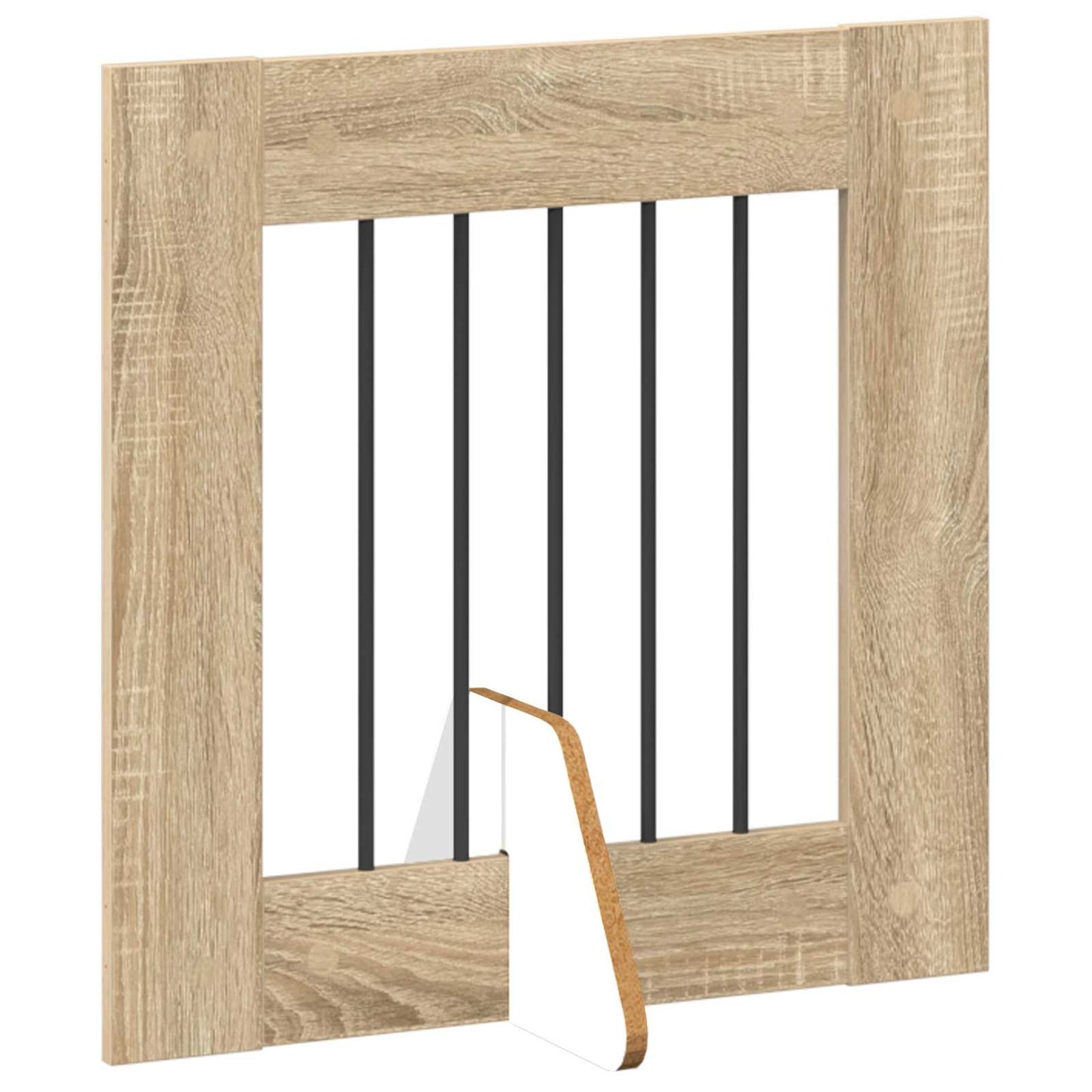 Klappbares Hundetor mit Ständern 4 stk. Sonoma-Eiche 241 cm