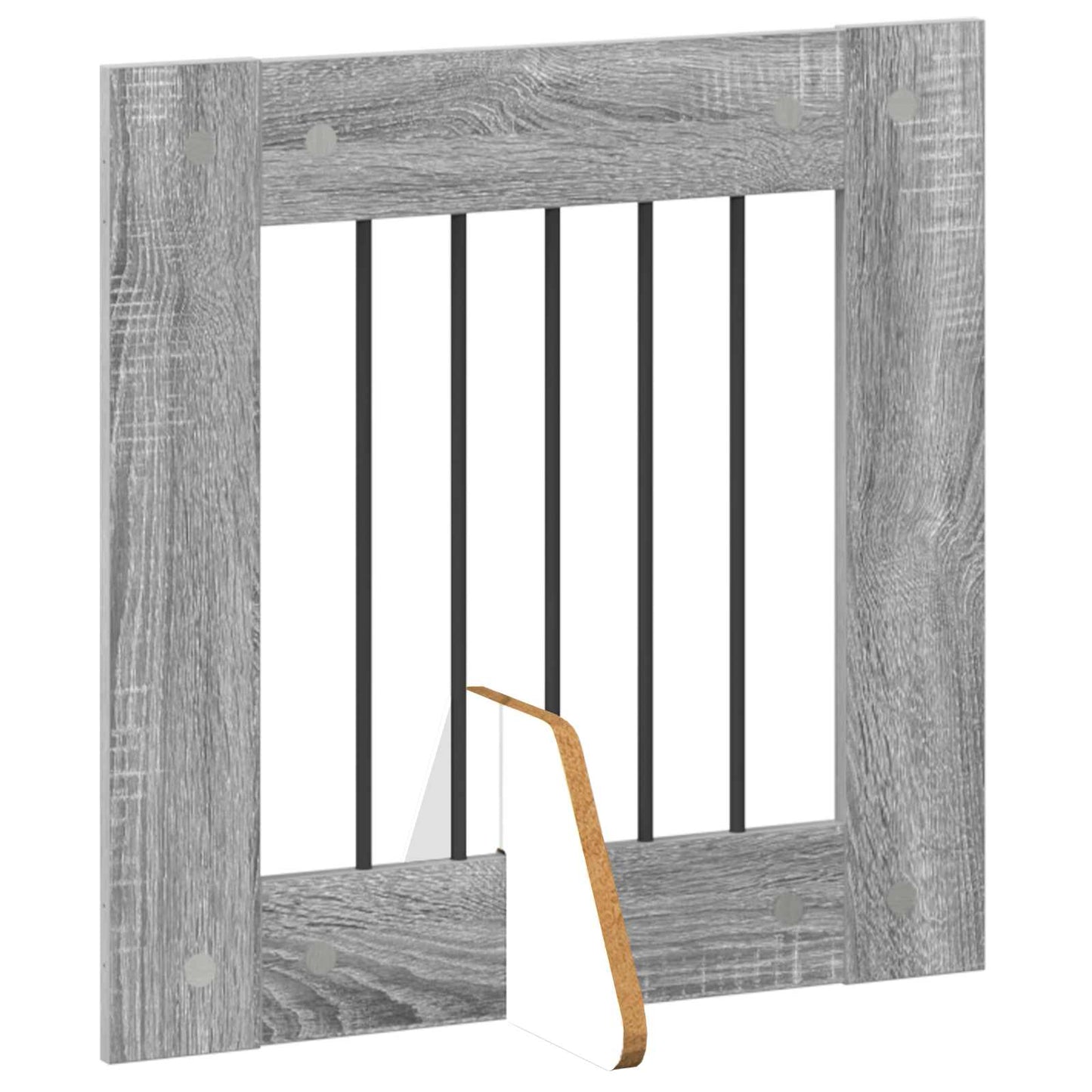 Klappbares Hundetor mit Ständern 4 stk. Sonoma-Grau 241 cm
