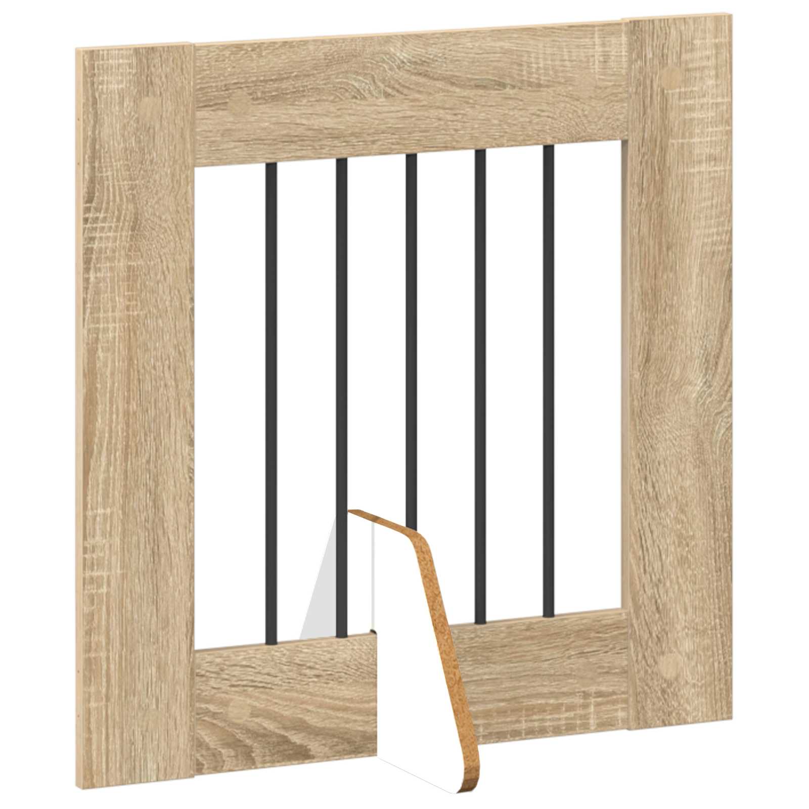 Klappbares Hundetor mit Ständern 6 stk. Sonoma-Eiche 362 cm