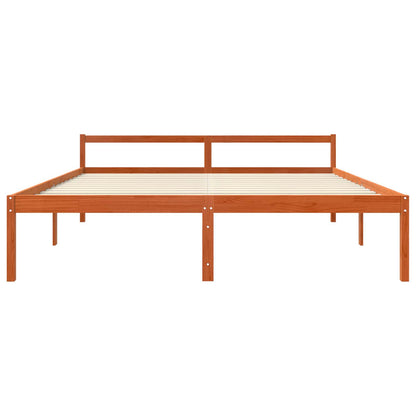 Bettrahmen Wachsbraun 180 x 200 cm Massives Kiefernholz
