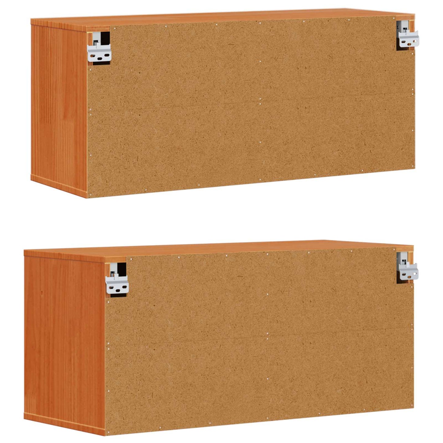 Wandschrank 2 stk. Wachsbraun 80 x 30 x 35 cm