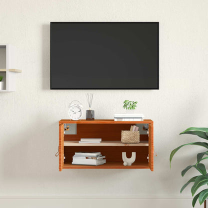 Wandschrank Wachsbraun 60 x 30 x 30 cm Massives Kiefernholz